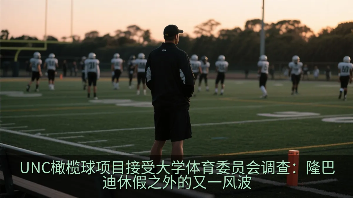 橄榄球教练在训练场边观察球队
