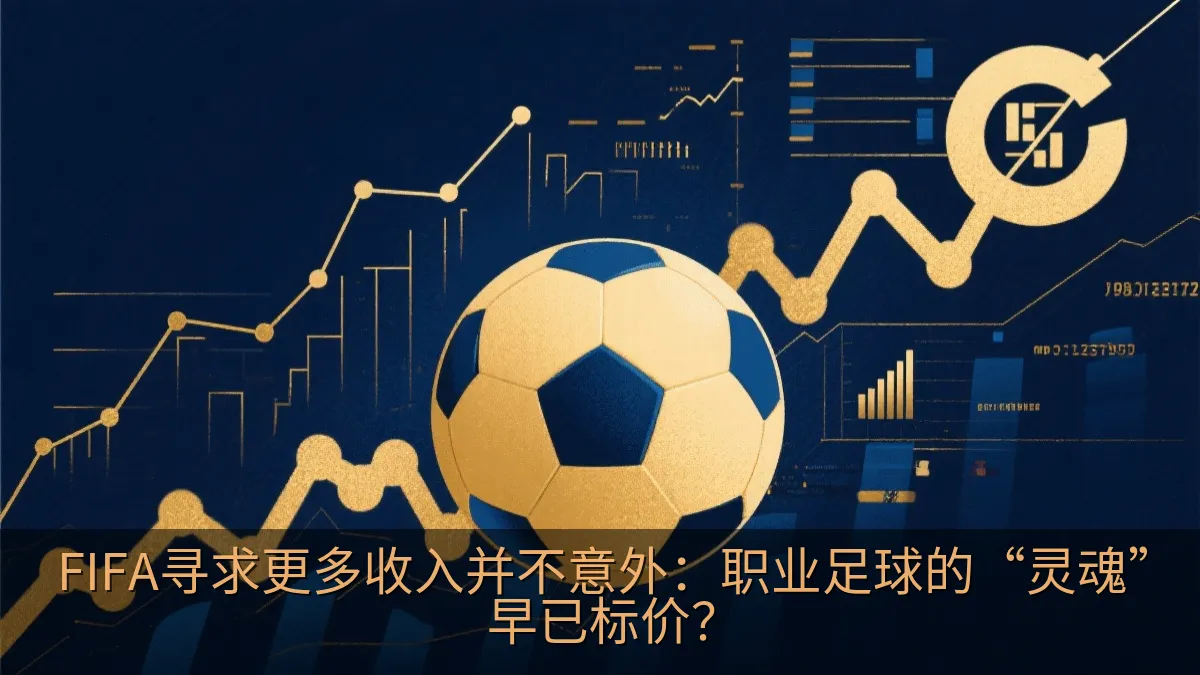 足球与金融图表元素结合的概念画面